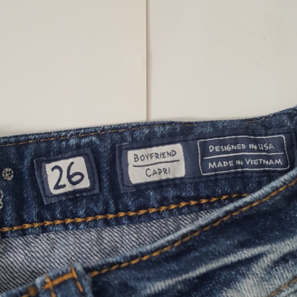 Women's MISS ME Capri Jeans Size  26 Blue - Picture 6 of 11